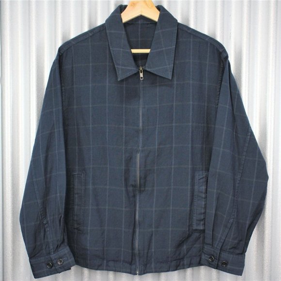 Balenciaga Other - Balenciaga Plaid Pattern Full Zip Collared Bomber Jacket Men's Size 4 AY184